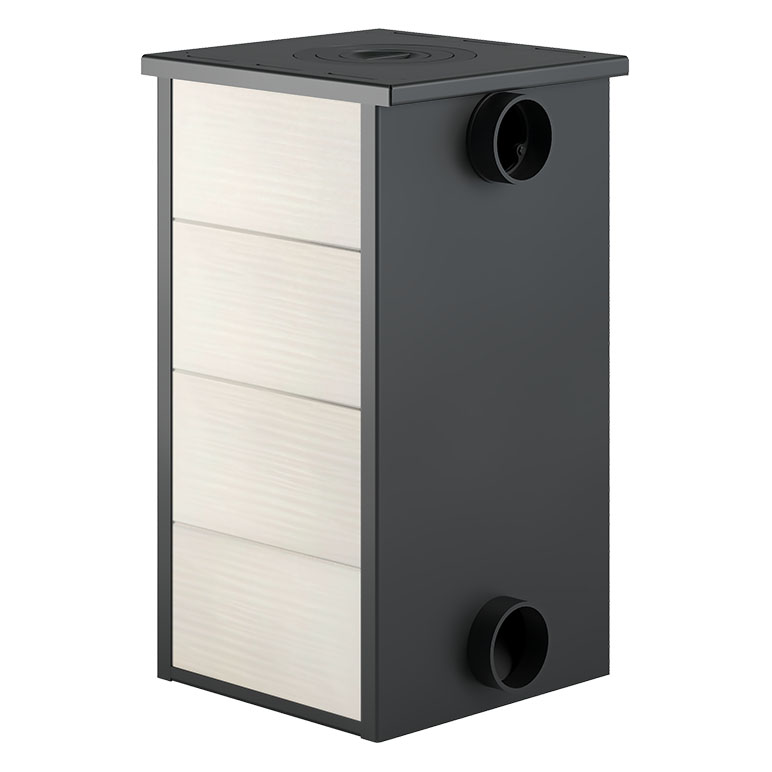 Печь-камин Везувий ПК-01 (270) с плитой (бежевый) (миниатюра)