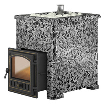 Печь для бани Эверест 24 Легкий пар (280) в облицовке (Пироксенит Элит, S-40)