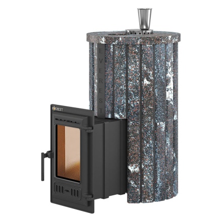 Печь для бани Эверест Steam Master 24 ЧУГУН в ламелях (Амфиболит, S-20)