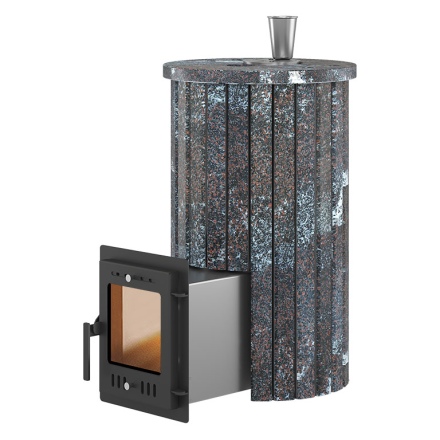 Печь для бани Эверест Steam Master 24 НЕРЖ в ламелях (Амфиболит, S-20)