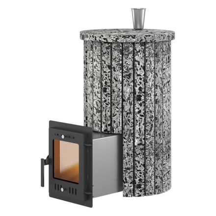 Печь для бани Эверест Steam Master 24 НЕРЖ в ламелях (Пироксенит Элит, S-20)