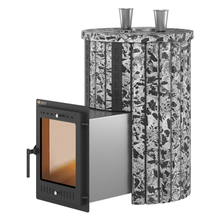 Печь для бани Эверест Steam Master 30 НЕРЖ. в ламелях (Пироксенит Элит, S-20)