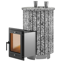 Печь для бани Эверест Steam Master 38 INOX Ламель Пироксенит Элит