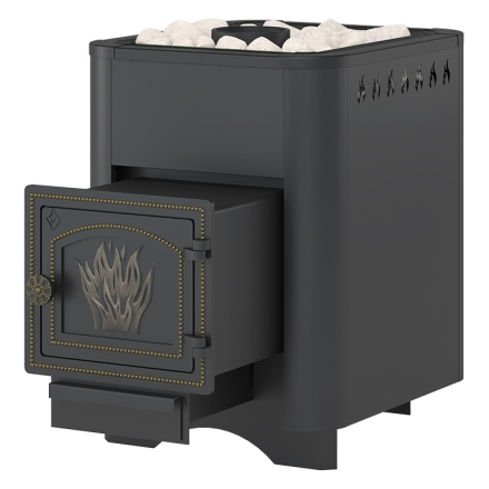 Стальная печь для бани Везувий Русичъ Антрацит 12 (ДТ-3)