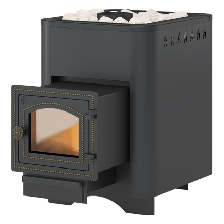 Стальная печь для бани Везувий Русичъ Антрацит 12 (ДТ-3С)