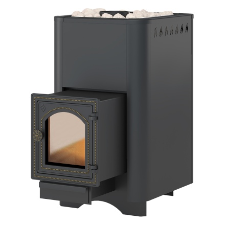 Стальная печь для бани Везувий Русичъ Антрацит 22 (ДТ-4С)