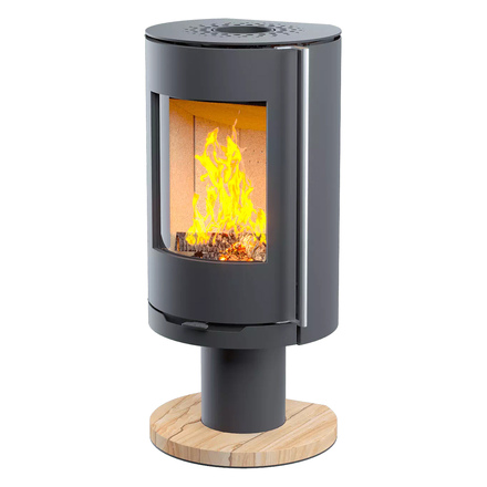 Печь-камин Astov R1 N(Крышка/Основание Песчаник / Сталь, Дверца Сталь, Ручка Короткая)