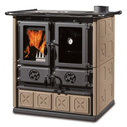   Отопительно-варочная печь La Nordica Rosetta 5.0 Maiolica(Красный (Bordeaux))