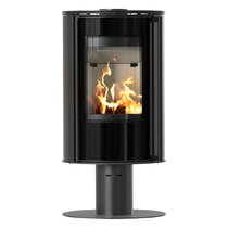   Печь-камин Kratki ERIK на опоре(Футеровка Белая, Доводчик -)