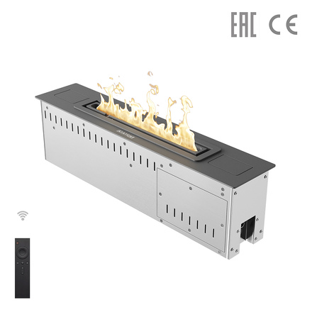   Автоматический биокамин Airtone Slim (Black Powder / Черный)(Длина 600 мм)