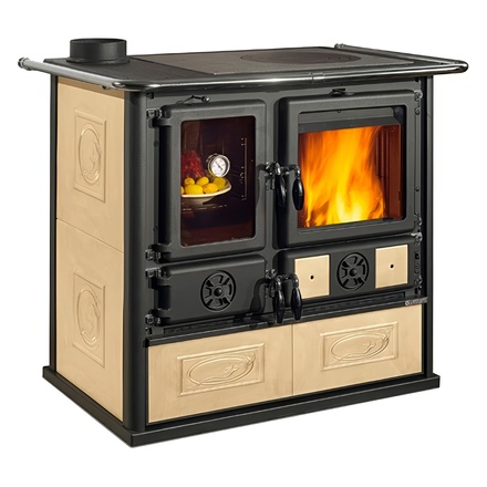   Отопительно-варочная печь La Nordica Rosa SX Reverse Ceramica(Красный (Liberty Bordeaux))