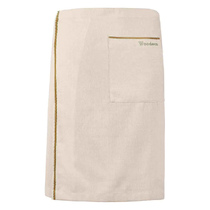   Килт мужской Woodson(Материал Чёрный лён, Размер 64-66, Рисунок С цветной полосой)