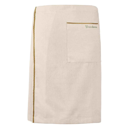   Килт мужской Woodson(Материал Чёрный лён, Размер 64-66, Рисунок С цветной полосой)