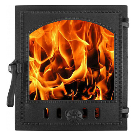   Дверка топочная со стеклом Рубцовск ДТГ-8АС Онего (290х325)