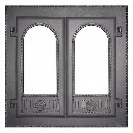   Дверка каминная Рубцовск двухстворчатая ДК-6С (410х410)