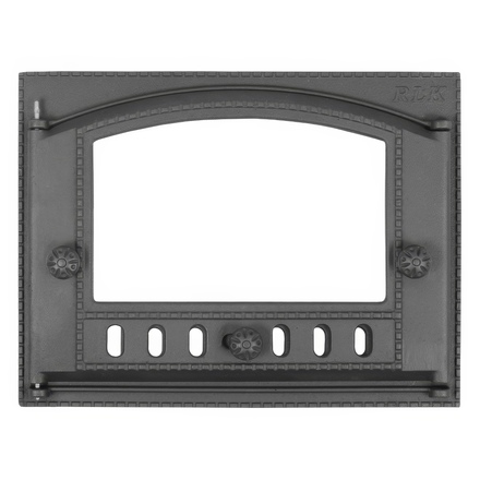   Дверка каминная Рубцовск со стеклом ДК-2С (375х300)