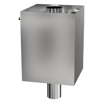   Бак-труба VVD квадратный с дымовым каналом (80 литров)(Диаметр трубы 115 мм)