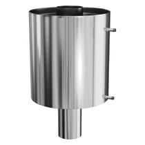   Бак-труба VVD круглый с дымовым каналом (50 литров)(Диаметр трубы 110 мм)