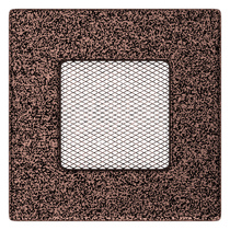   Вентиляционная решетка Kratki черный/медь(Высота 11 см, Ширина 11 см)