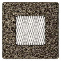   Вентиляционная решетка Kratki черная/золото(Высота 11 см, Ширина 11 см)