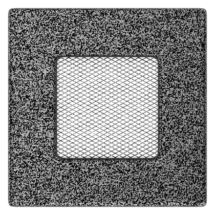   Вентиляционная решетка Kratki черная/серебро(Высота 11 см, Ширина 11 см)