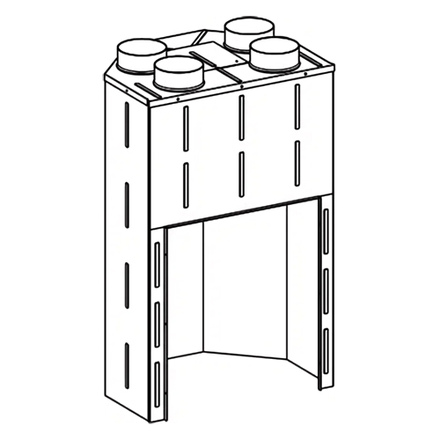   Конвекционный кожух для топок Astov с одним стеклом(Модель топки ПC 7363)