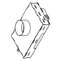   Адаптер подводки воздуха для топок Astov с тремя стеклами (Ø 150 мм)(Модель топки П3С 7057)