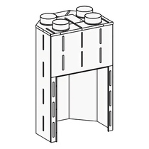   Конвекционный кожух для топок Astov с тремя стеклами(Модель топки П3С 7057)