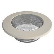   Вентиляционная решетка Kratki круглая(Диаметр 100 мм, Цвет Белая)