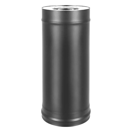 Сэндвич-труба Везувий BLACK (AISI 430/1,0мм, Keralux) L-0,5 м(Ø 115/200 мм)