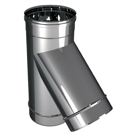   Тройник 45º Вулкан VHR (нержавейка, AISI 304/0,5мм)(Диаметр Ø 104 мм)