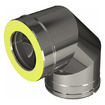   Отвод 90° Вулкан V50R (нержавейка, AISI 321/304/0,5мм)(Диаметр Ø 130/230 мм)