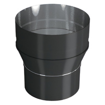   Переходник с топки на трубу Вулкан VBR (black, AISI 439/0,8мм)(Диаметр Ø 115 мм)