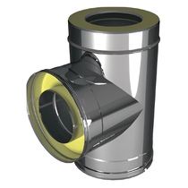   Тройник 90° Вулкан V50R (нержавейка, AISI 321/304/0,5мм)(Диаметр Ø 115/210 мм)