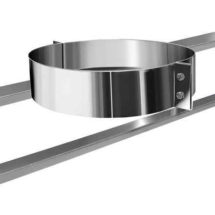   Хомут опорный Вулкан V100R на балки перекрытия (нержавейка, AISI 304/0,5мм)(Ø 104/300 мм)