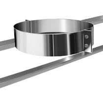   Хомут опорный Вулкан V100R на балки перекрытия (нержавейка, AISI 304/0,5мм)(Ø 130/330 мм)