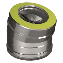   Отвод 15° Вулкан Z50R (нержавейка, AISI 321/Оц/0,5мм)(Диаметр Ø 150/250 мм)