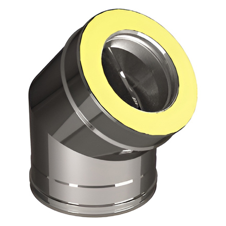   Отвод 45° Вулкан Z50R (нержавейка, AISI 321/Оц/0,5мм)(Диаметр Ø 180/280 мм)