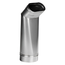   Переходник 45° Вулкан VOG с овала на Ø 180-250 (нержавейка, AISI 321/0,5мм)(Ø 100/200 мм)