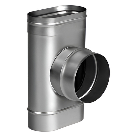  Тройник 90° Вулкан VOR (нержавейка, AISI 321/0,5мм)(Диаметр Ø 120/240 мм, Диаметр выхода Ø150 мм)