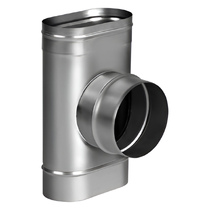  Тройник 90° Вулкан VOR (нержавейка, AISI 321/0,5мм)(Диаметр Ø 120/240 мм, Диаметр выхода Ø180 мм)