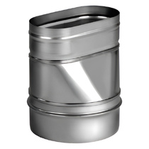   Переходник Вулкан VOR с Ø 200 на овал (нержавейка, AISI 321/0,5мм)(Ø 120/240 мм)