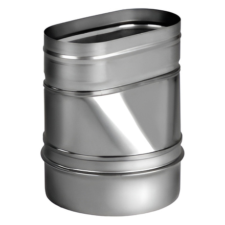   Переходник Вулкан VOR с Ø 200 на овал (нержавейка, AISI 321/0,5мм)(Ø 120/240 мм)