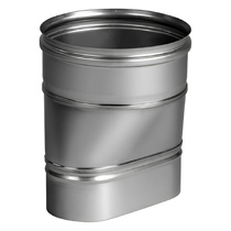   Переходник Вулкан VOR с овала на Ø 200 (нержавейка, AISI 321/0,5мм)(Ø 120/240 мм)