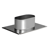   Крышка невентилируемой шахты Вулкан VOR (нержавейка, AISI 321/0,5мм)(Ø 120/240 мм)