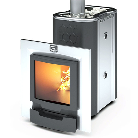   Дровяная печь для бани Теплодар Сибирь-20 ЛРК Профи Панорама (2.0)