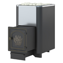   Чугунная печь для бани Везувий Сенсация 22 Антрацит (Дверь: ДТ-4)(Камни -, Сетка на трубу -)