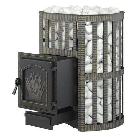   Чугунная печь для бани Везувий Легенда Ковка 28 (Дверь: 271)(Камни -, Сетка на трубу -)
