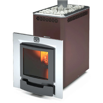   Дровяная печь для бани Теплодар Кузбасс-20 ТК Панорама (2018)