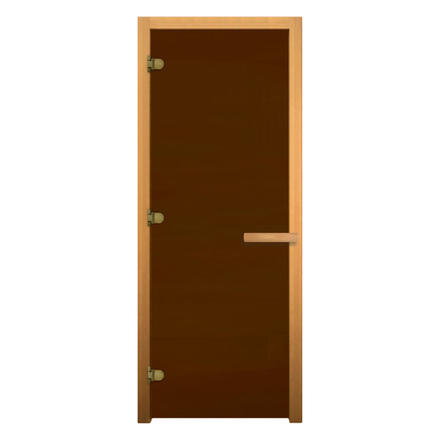   Дверь для бани/сауны LK Бронза Матовая (хвоя)(Размер полотна 1700х700 мм, Петли 3 петли 716 GB, Толщина стекла 8 мм)